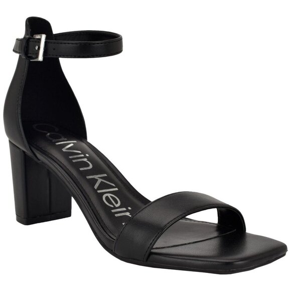 Calvin Klein Women's Nolene Ankle Strap Block Heel Sandals - Picture 1 of 4